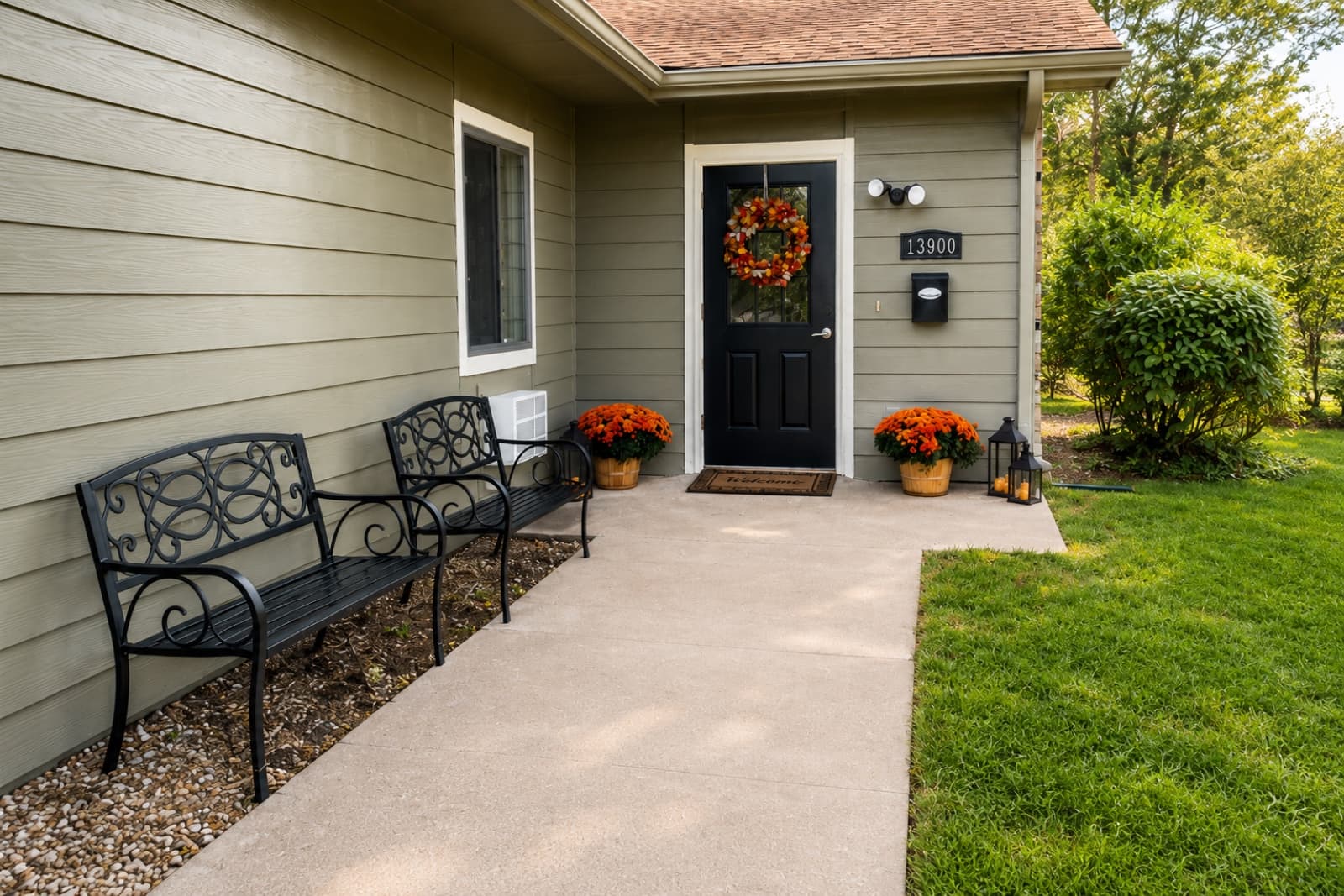 The front door of House of Compassion — one front door, the same one for fourteen years.